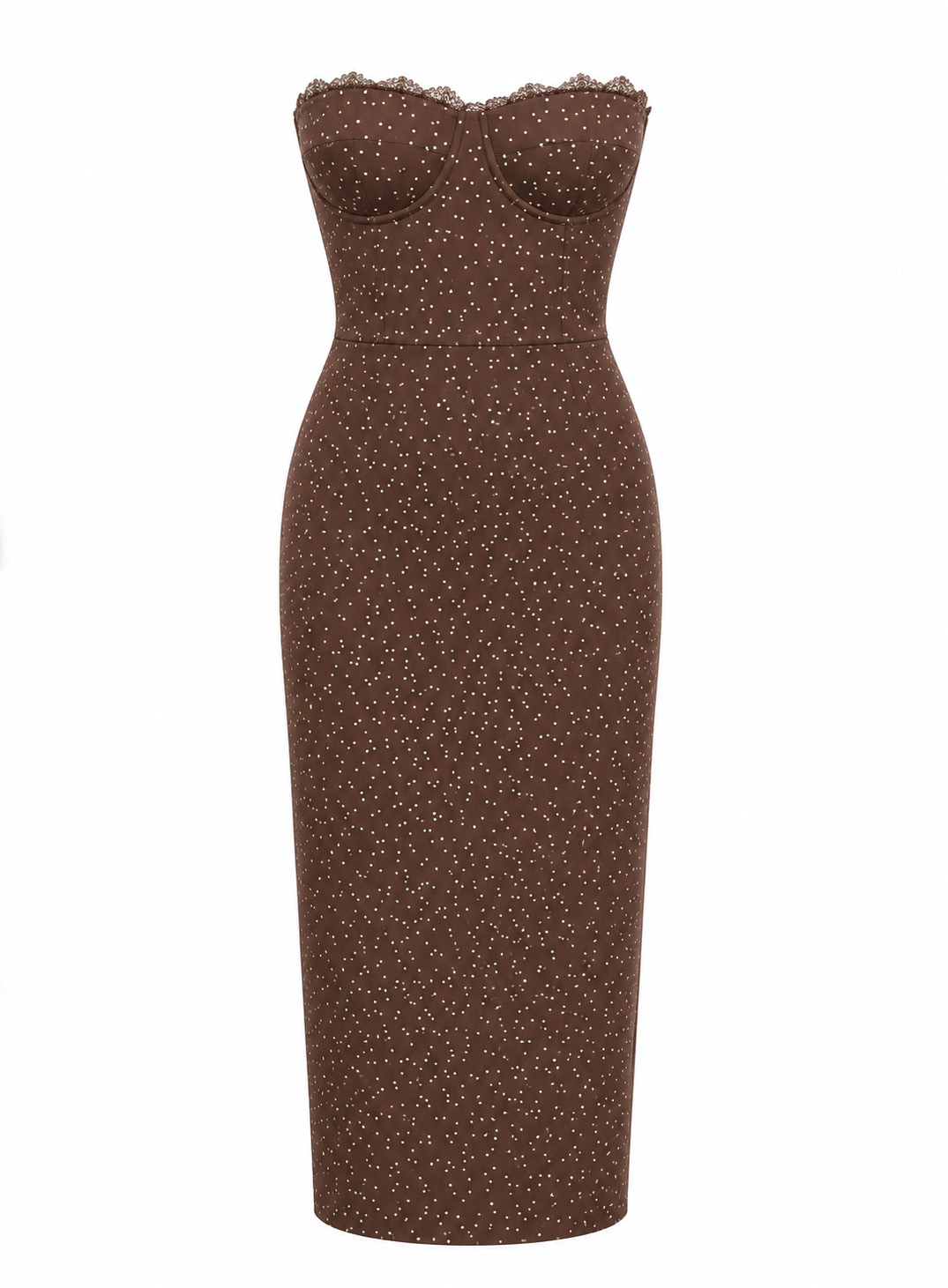 ΦΟΡΕΜΑ MIDI STRAPLESS CHOCOLA 26493
