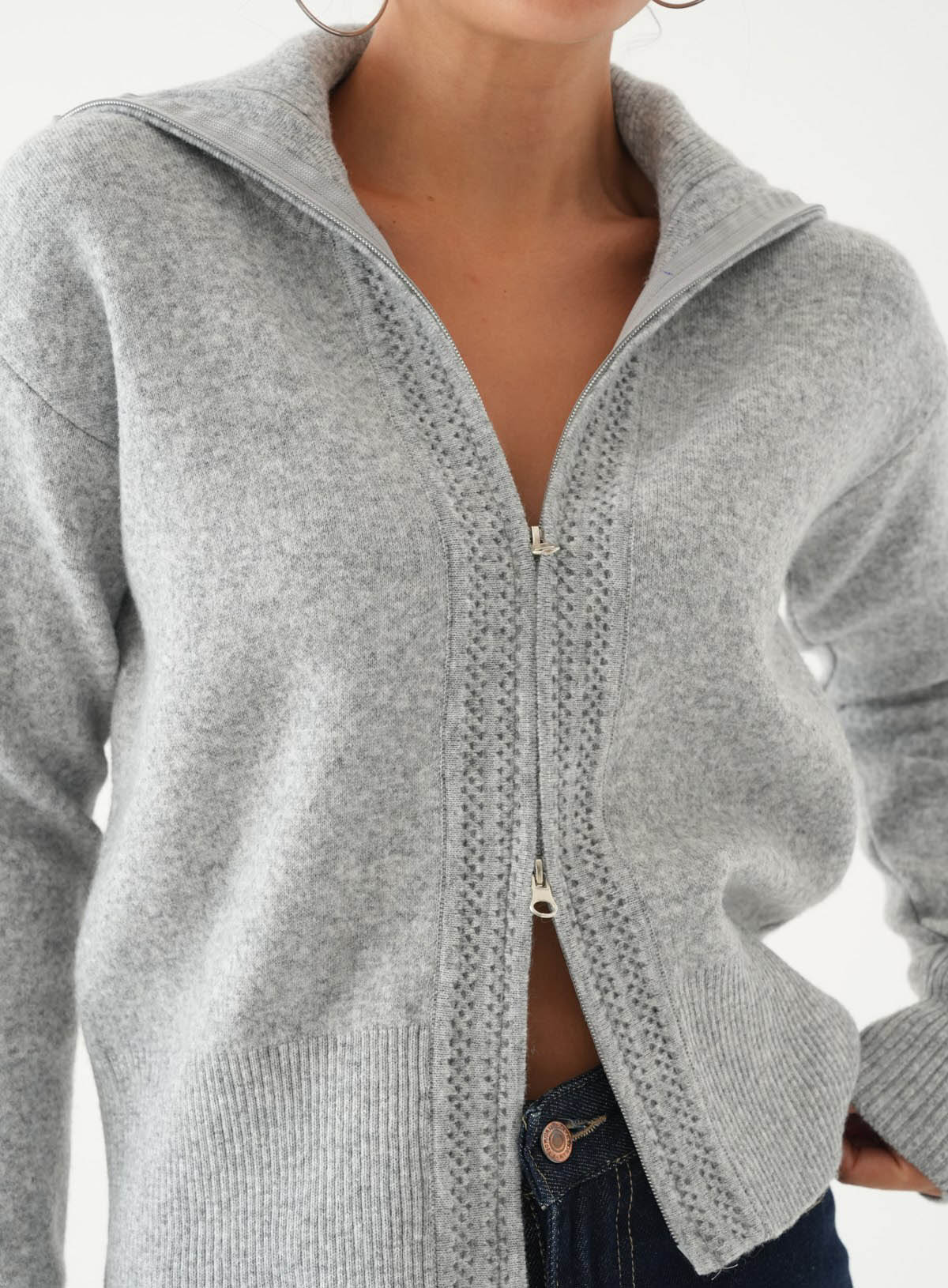 ΖΑΚΕΤΑ ΠΛΕΚΤΗ ZIPPER MELANGE 26152