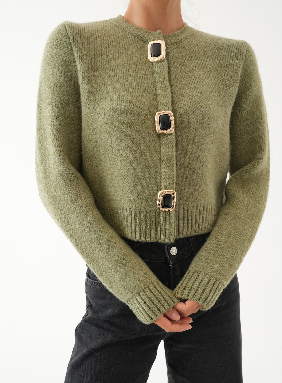 ΖΑΚΕΤΑ CROPPED OLIVE 26154