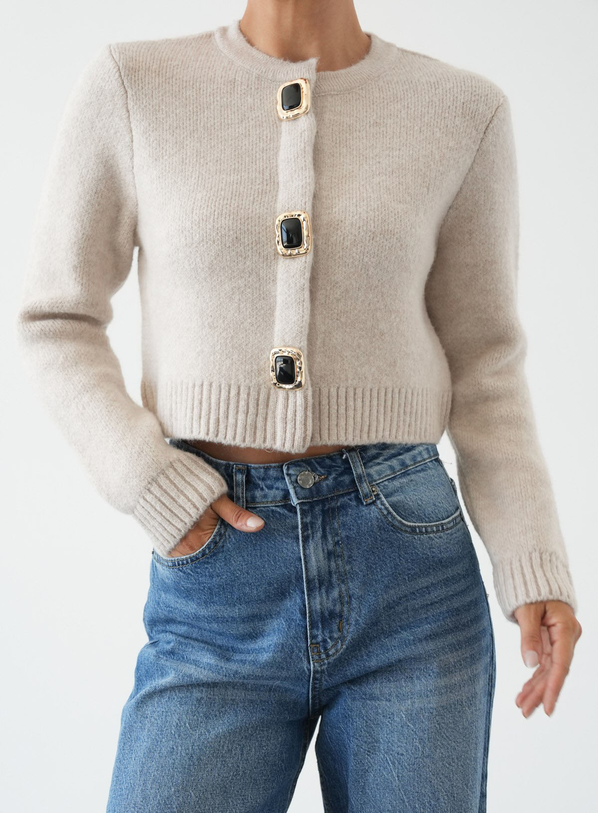 ΖΑΚΕΤΑ CROPPED STONE 26154