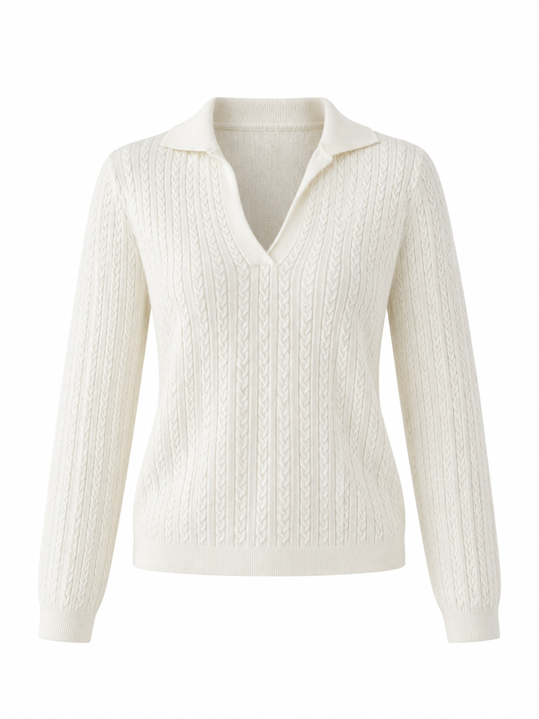 PULLOVER WITH V CREAM 26159