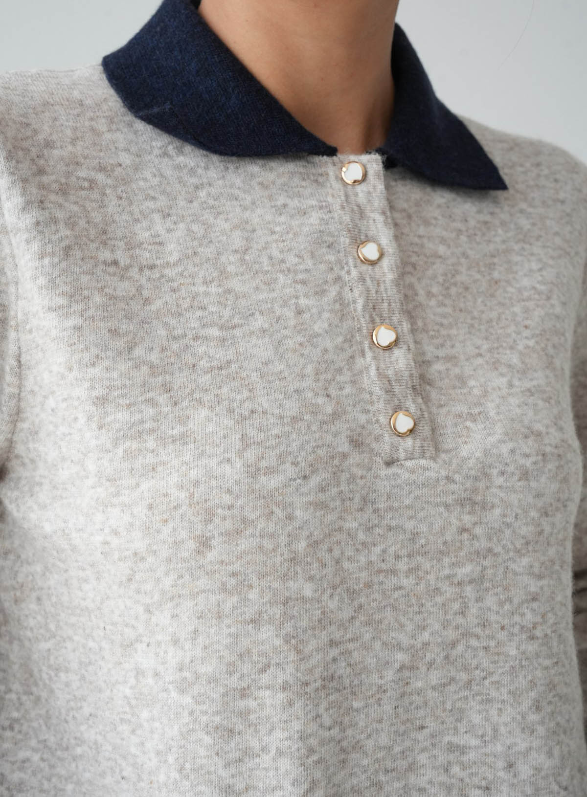 PULLOVER WITH COLAR STONE 26160